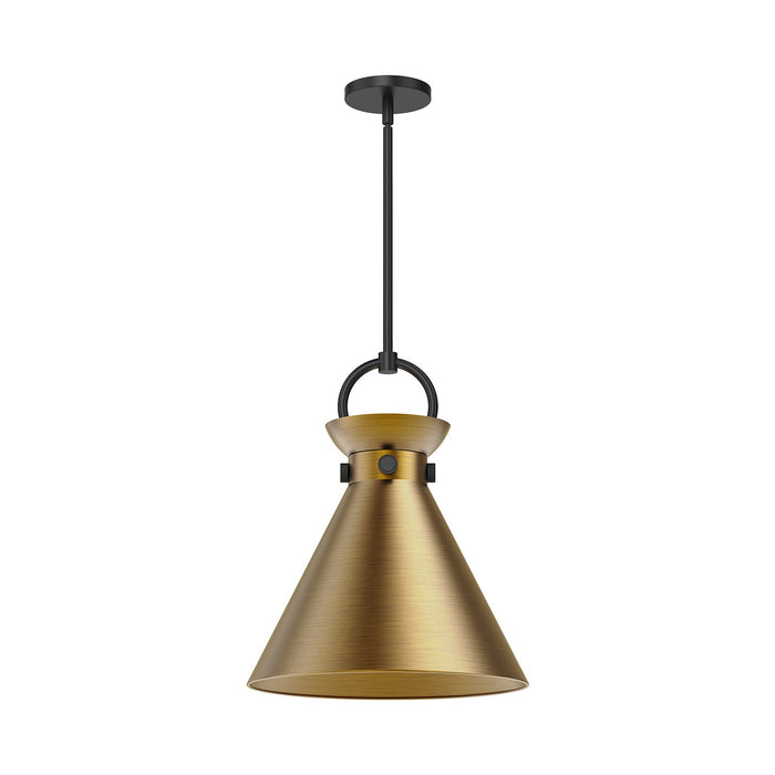 Alora PD412014MBAG One Light Pendant, Matte Black/Aged Gold