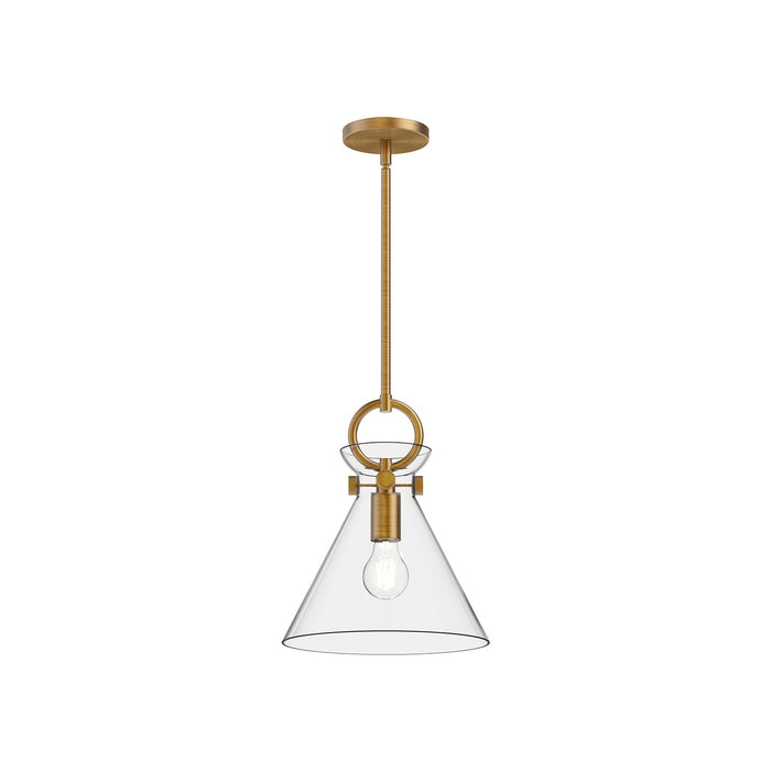 Alora PD412511AGCL One Light Pendant, Aged Gold/Clear