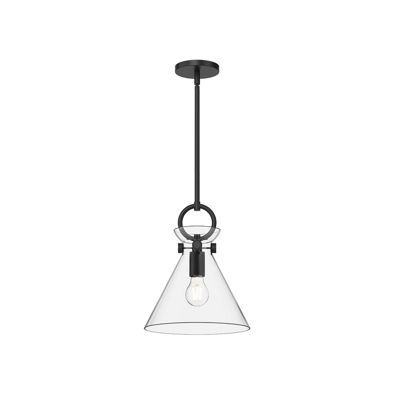 Alora PD412511MBCL One Light Pendant, Matte Black/Clear Glass