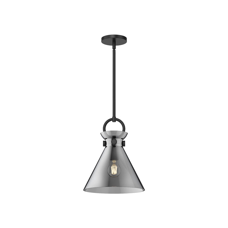 Alora PD412511MBSM One Light Pendant, Matte Black/Smoked