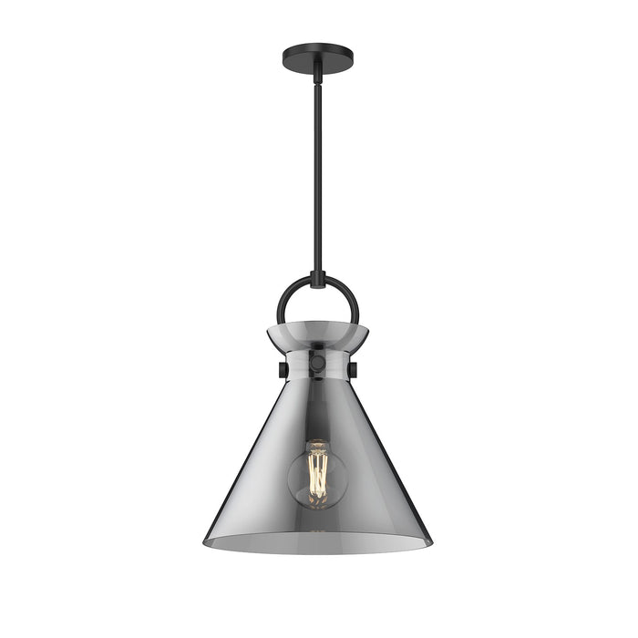 Alora PD412514MBSM One Light Pendant, Matte Black/Smoked