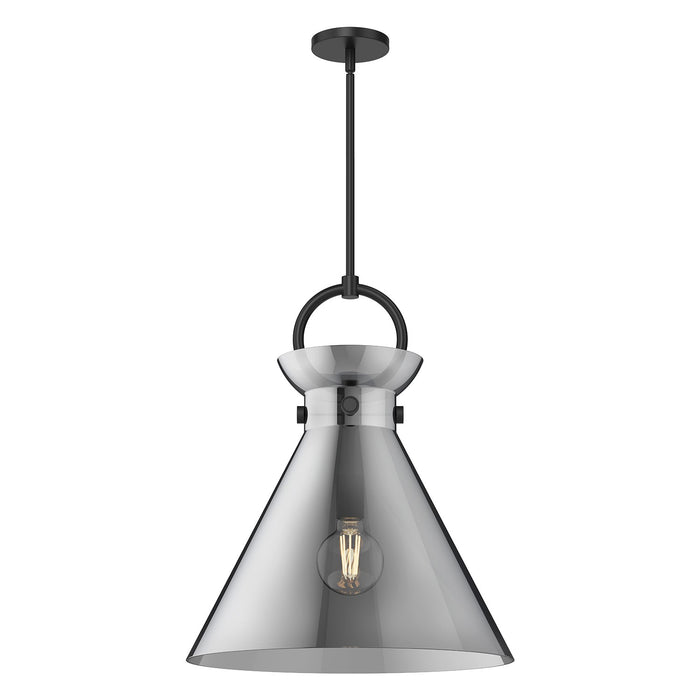 Alora PD412518MBSM One Light Pendant, Matte Black/Smoked