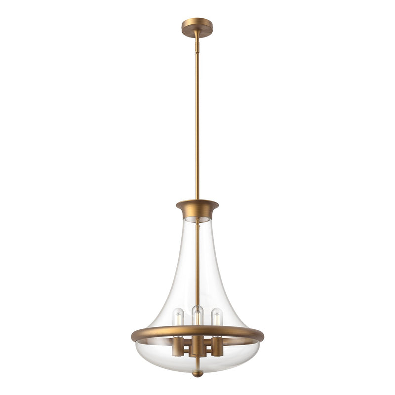 Alora PD464018AG Four Light Pendant, Aged Gold