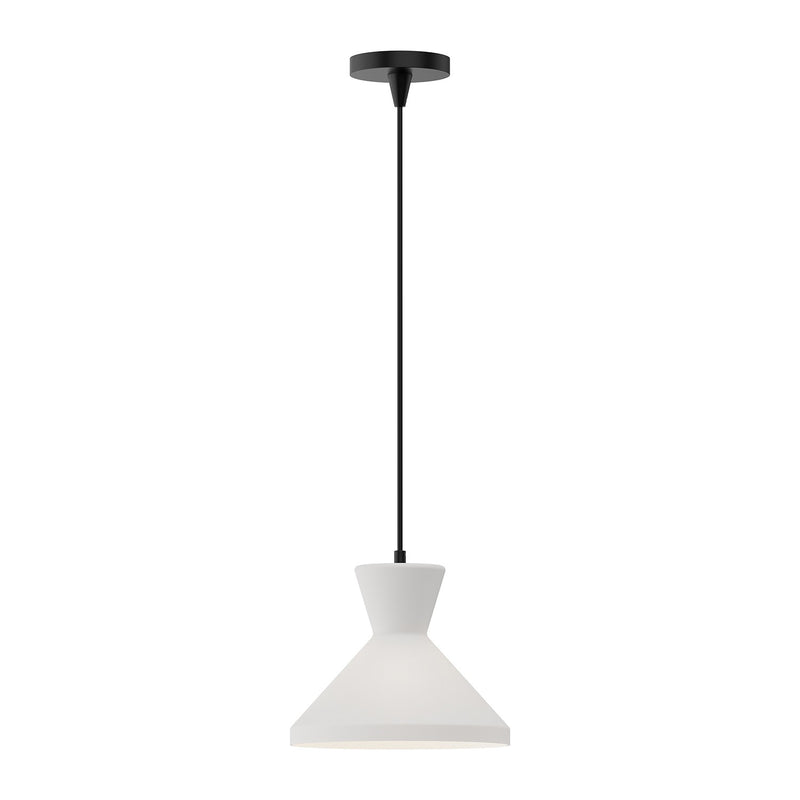 Alora PD473710MBOP One Light Pendant, Matte Black/Opal Glass