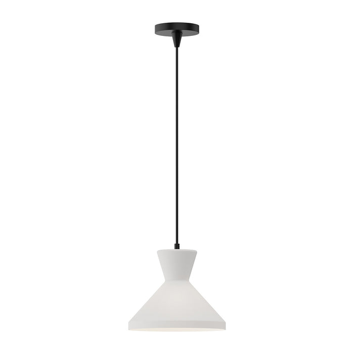 Alora PD473710MBOP One Light Pendant, Matte Black/Opal Glass