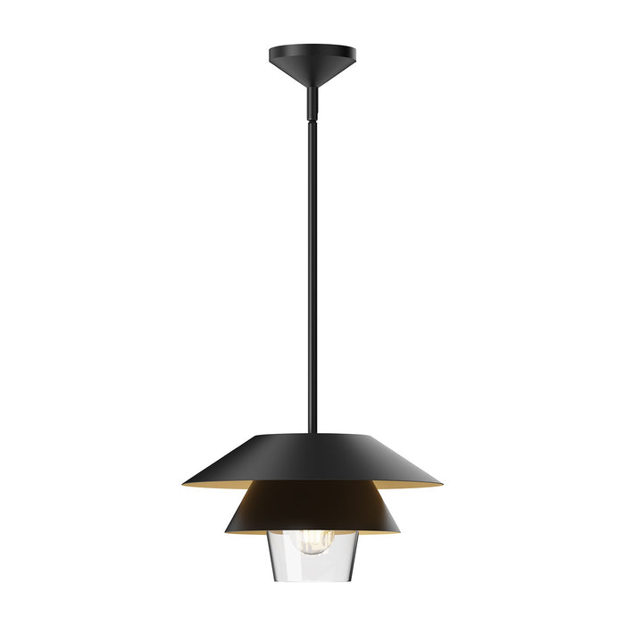 Alora PD475113MBCL One Light Pendant, Matte Black/Clear Glass