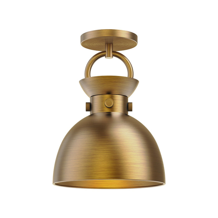 Alora SF411309AG One Light Semi-Flush Mount, Aged Gold