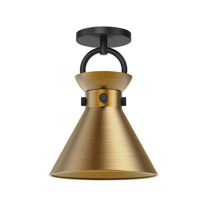 Alora SF412009MBAG One Light Semi-Flush Mount, Matte Black/Aged Gold