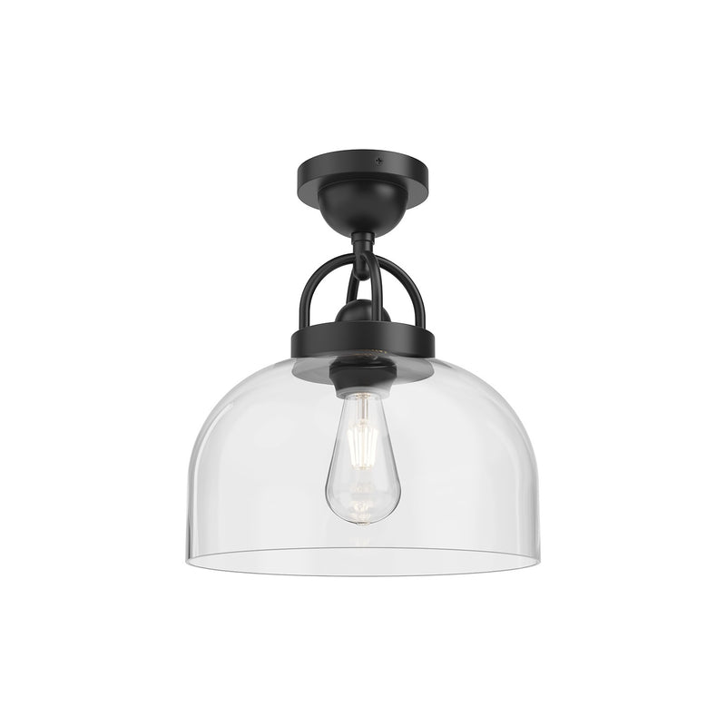 Alora SF461101MB One Light Semi-Flush Mount, Matte Black
