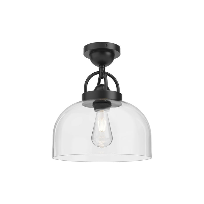 Alora SF461101MB One Light Semi-Flush Mount, Matte Black