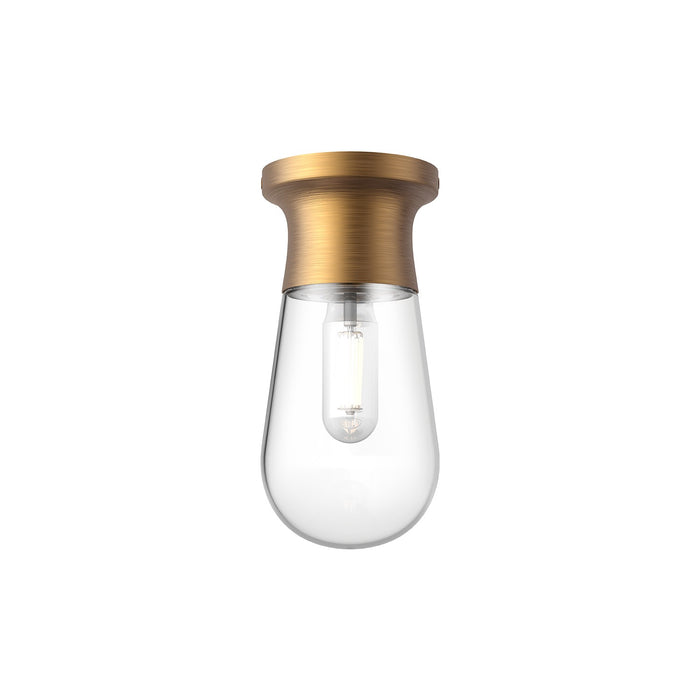 Alora SF464001AG One Light Semi-Flush Mount, Aged Gold