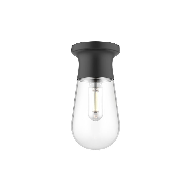 Alora SF464001MB One Light Semi-Flush Mount, Matte Black