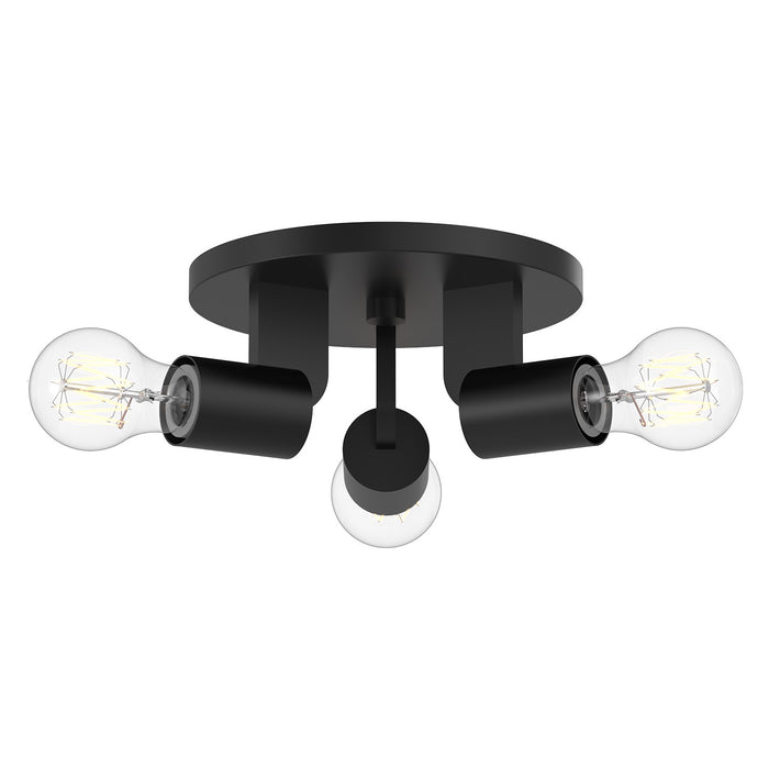 Alora SF607003MB Three Light Semi-Flush Mount, Matte Black