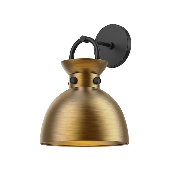 Alora WV411309MBAG One Light Wall Sconce, Matte Black/Aged Gold
