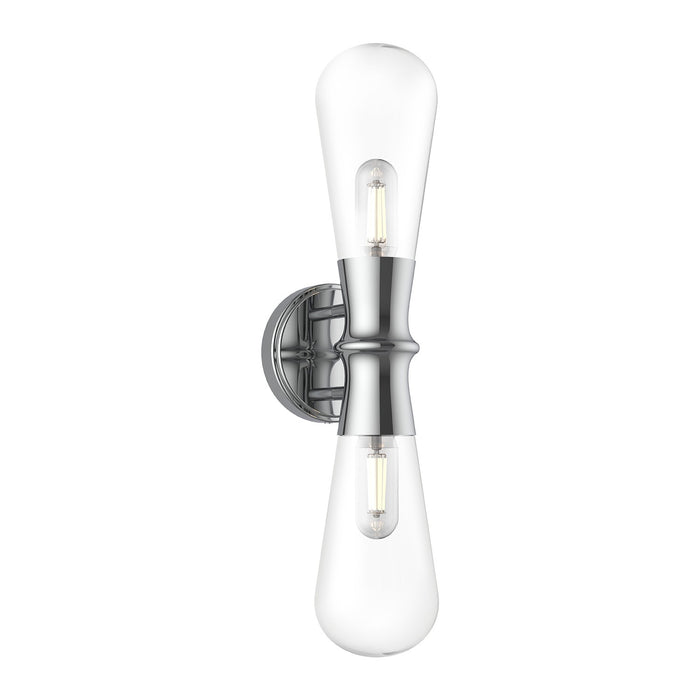 Alora WV464002CH Two Light Wall Sconce, Chrome