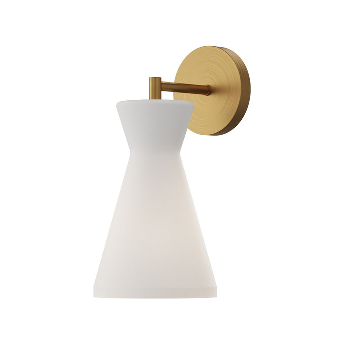 Alora WV473706AGOP One Light Wall Sconce, Aged Gold/Opal Glass