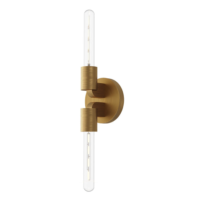 Alora WV607202AG Two Light Wall Sconce, Aged Gold