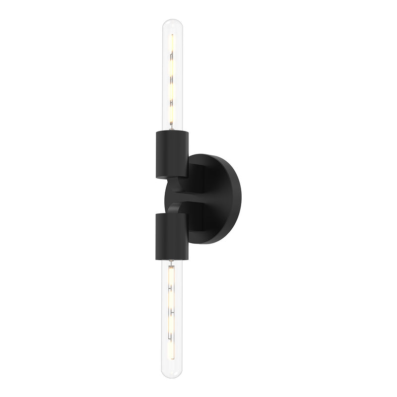 Alora WV607202MB Two Light Wall Sconce, Matte Black