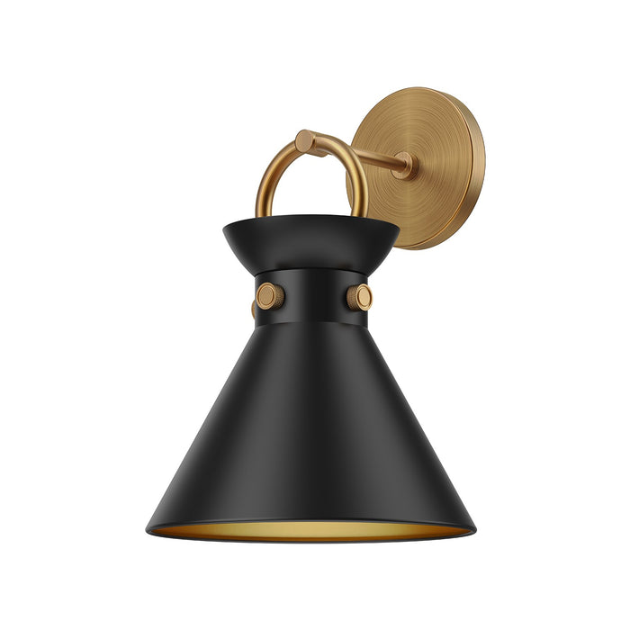 Alora WV412009AGMB One Light Wall Sconce, Aged Gold/Matte Black