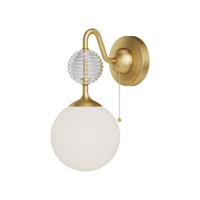Alora WV415306BGOP One Light Wall Sconce, Brushed Gold/Opal Glass