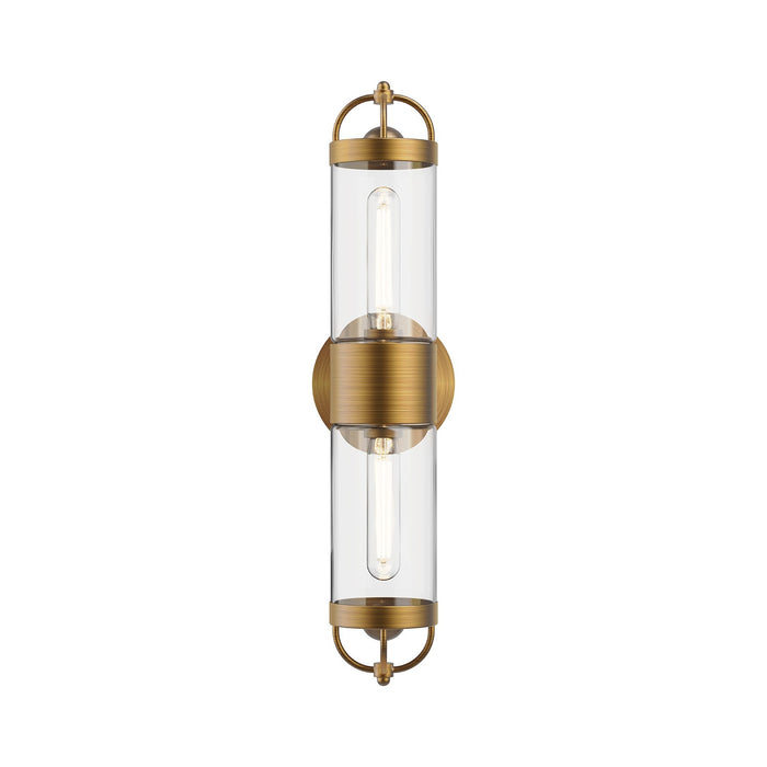 Alora WV461102AG Two Light Wall Sconce, Aged Gold