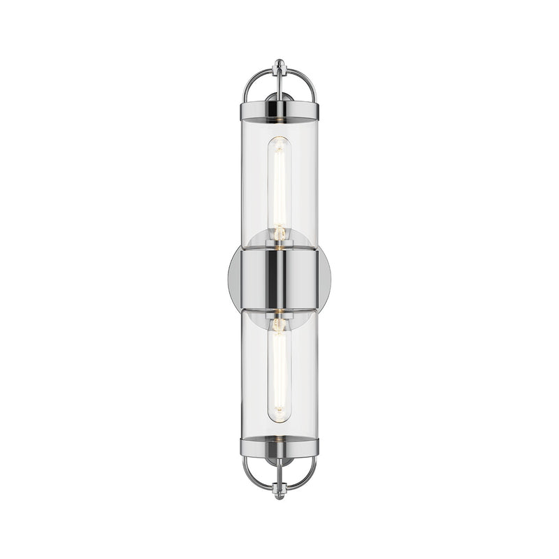 Alora WV461102CH Two Light Wall Sconce, Chrome