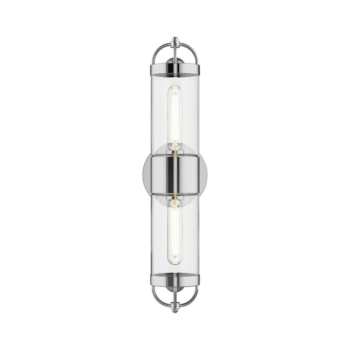 Alora WV461102CH Two Light Wall Sconce, Chrome