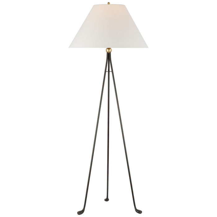 Visual Comfort Signature CD 1005AI/G-L LED Floor Lamp, Aged Iron and Gild