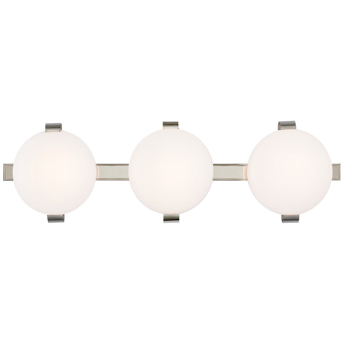 Visual Comfort Signature CD 2015PN-WG LED Bath, Polished Nickel
