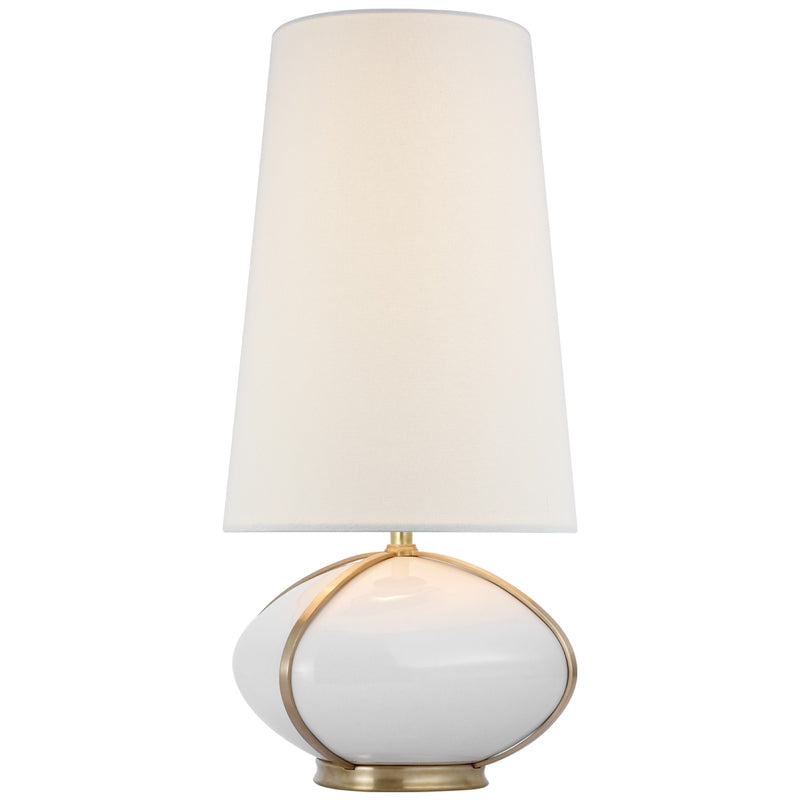 Visual Comfort Signature CD 3605IVO/SB-L LED Table Lamp, Ivory and Soft Brass