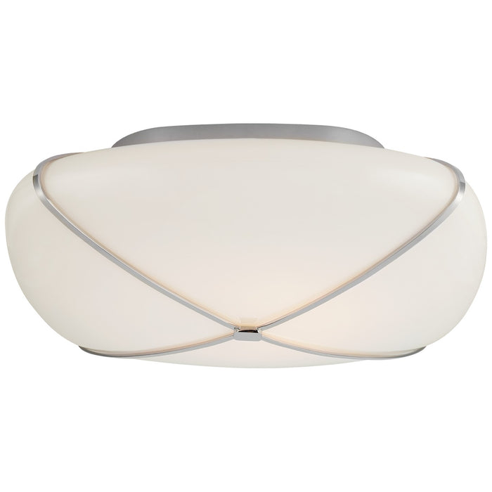 Visual Comfort Signature CD 4006PN-WG LED Flush Mount, Polished Nickel