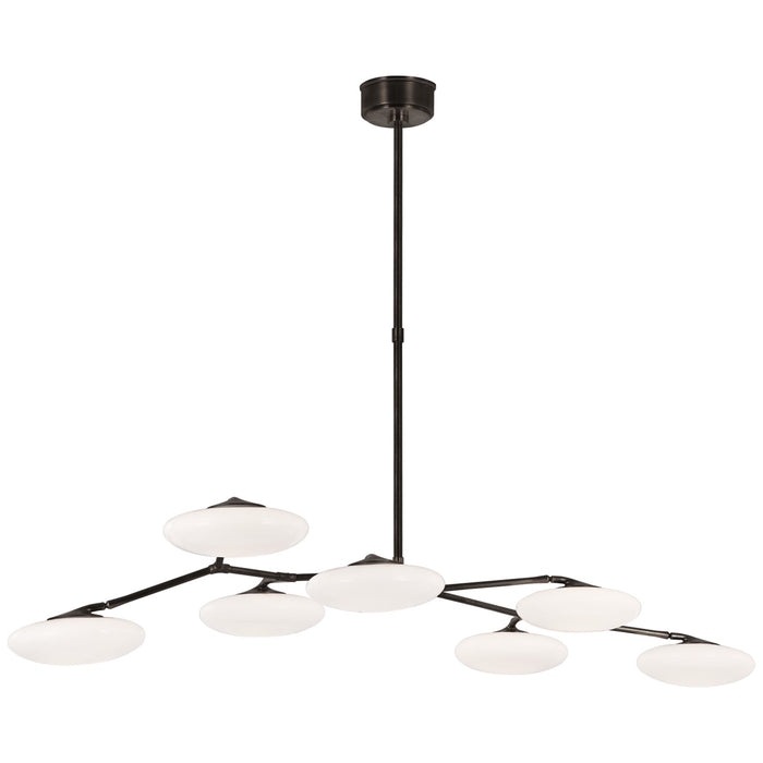 Visual Comfort Signature CD 5015GM-WG LED Linear Chandelier, Gun Metal