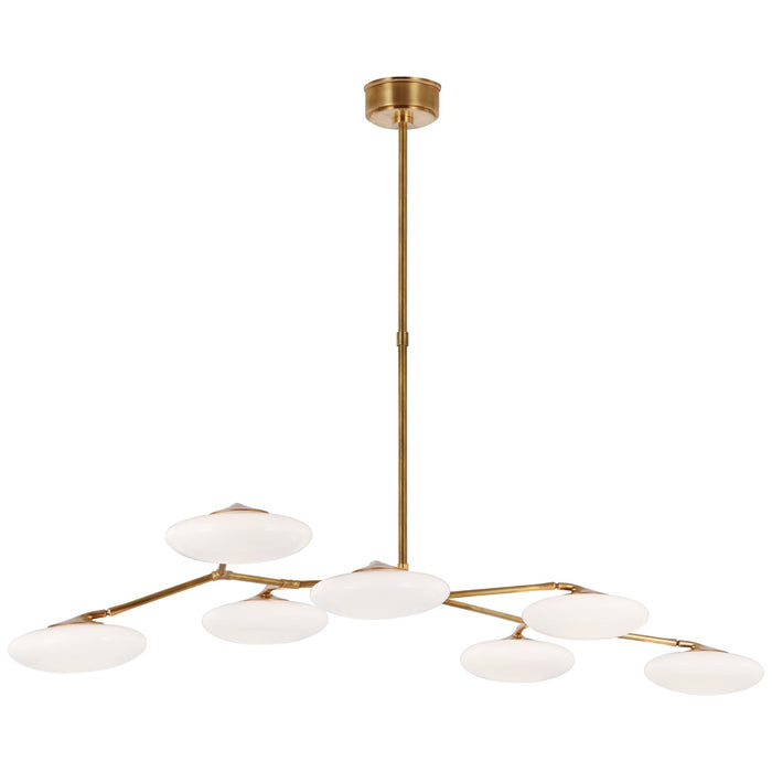 Visual Comfort Signature CD 5015SB-WG LED Linear Chandelier, Soft Brass