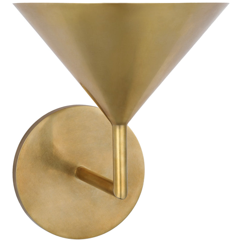 Visual Comfort Signature PCD 2200HAB LED Wall Sconce, Hand-Rubbed Antique Brass