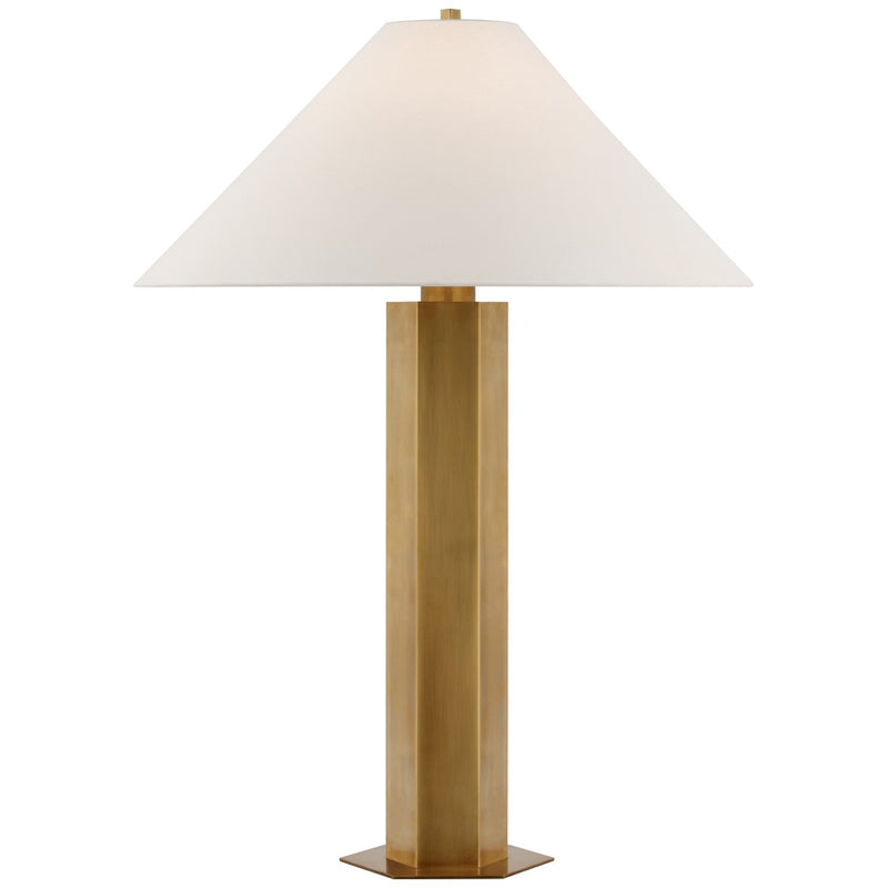 Visual Comfort Signature PCD 3000HAB-L LED Table Lamp, Hand-Rubbed Antique Brass
