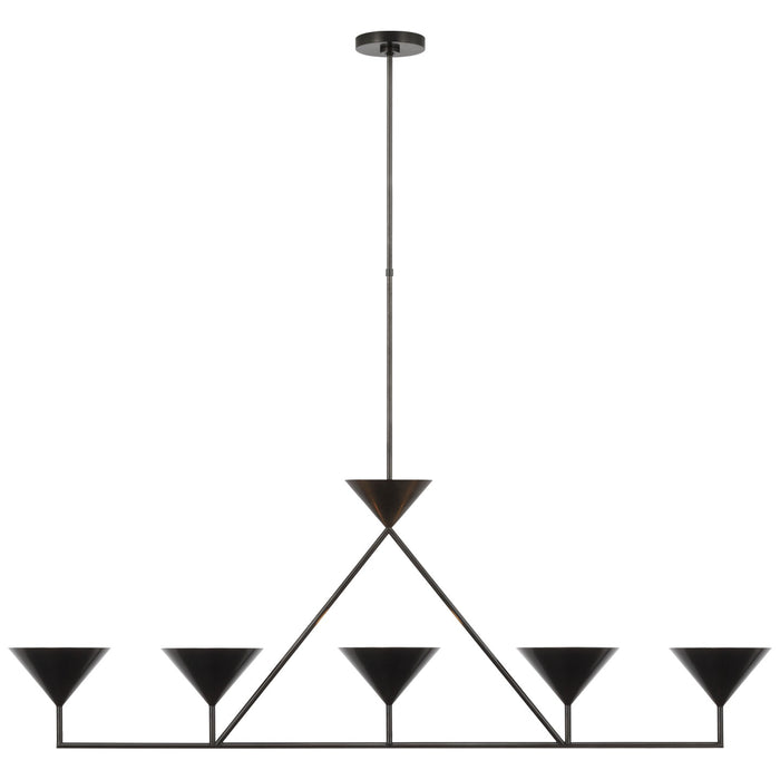 Visual Comfort Signature PCD 5216BZ LED Linear Chandelier, Bronze