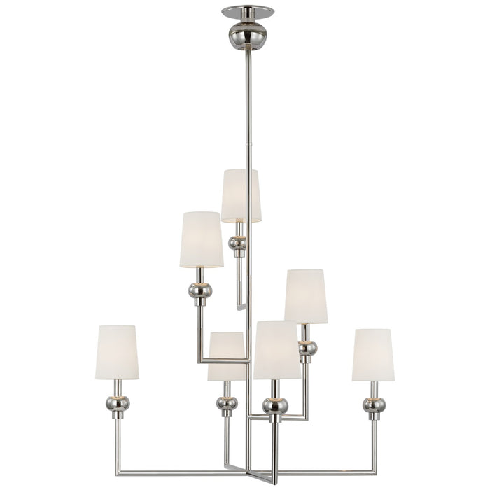 Visual Comfort Signature PCD 5100PN-L LED Chandelier, Polished Nickel