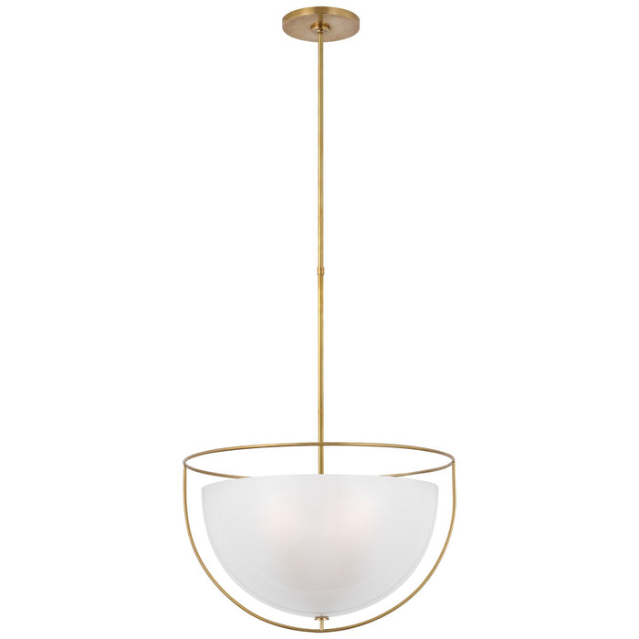 Visual Comfort Signature PCD 5050HAB-FG LED Pendant, Hand-Rubbed Antique Brass