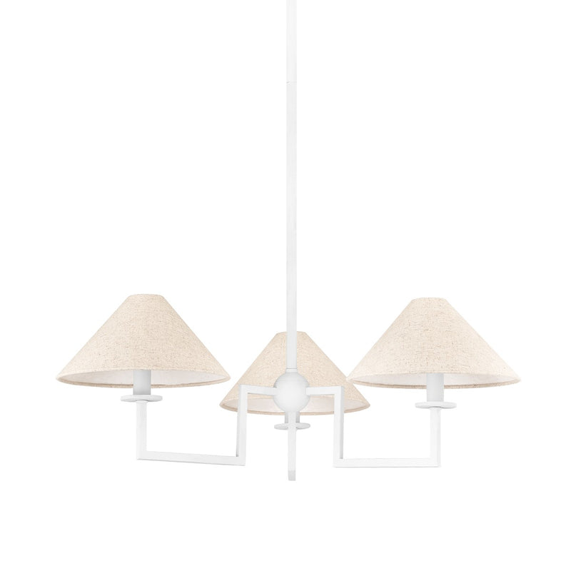 Mitzi H760803-TWH Three Light Chandelier, Textured White