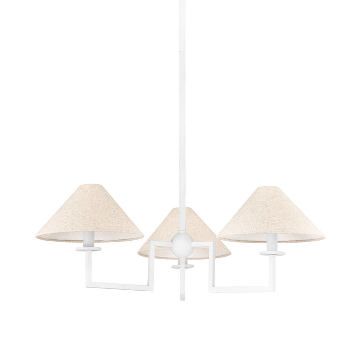 Mitzi H760803-TWH Three Light Chandelier, Textured White