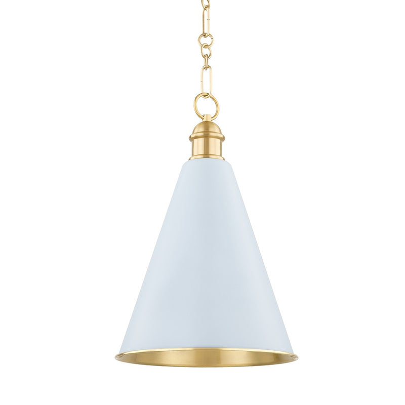 Mitzi H761701A-AGB/SAO One Light Pendant, Aged Brass