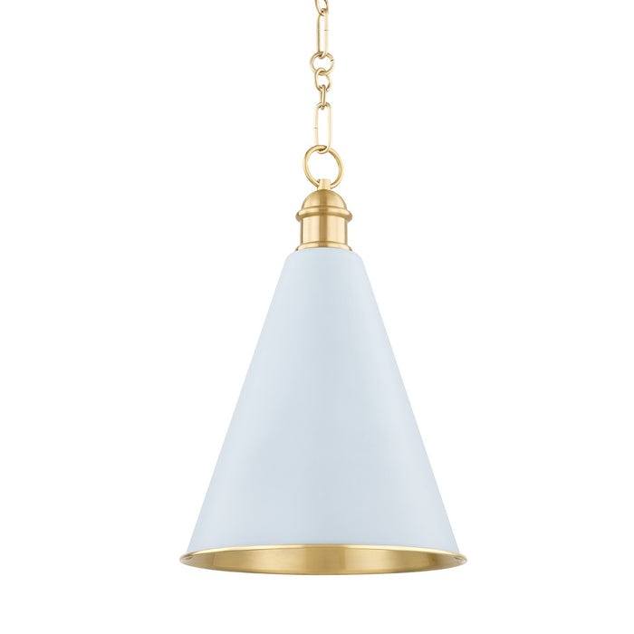 Mitzi H761701A-AGB/SAO One Light Pendant, Aged Brass