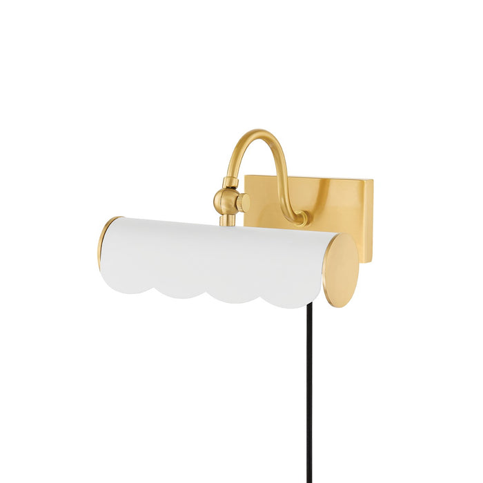 Mitzi HL762101S-AGB/SWH One Light Picture Light, Aged Brass
