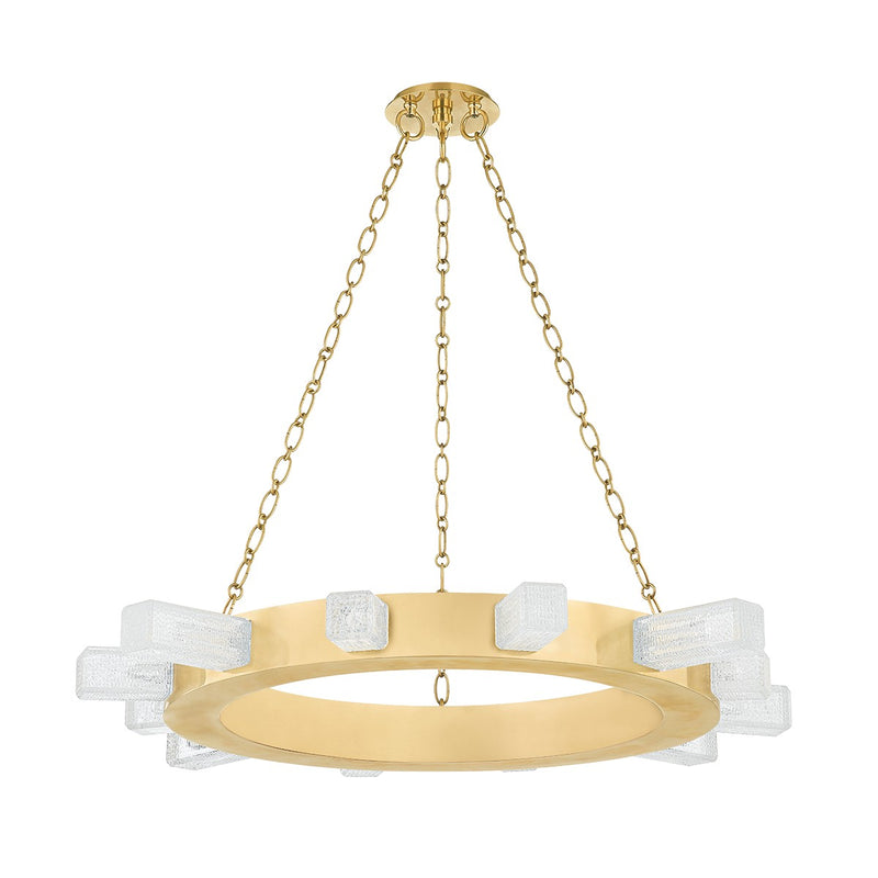 Corbett Lighting 342-35-VB LED Chandelier, Vintage Brass