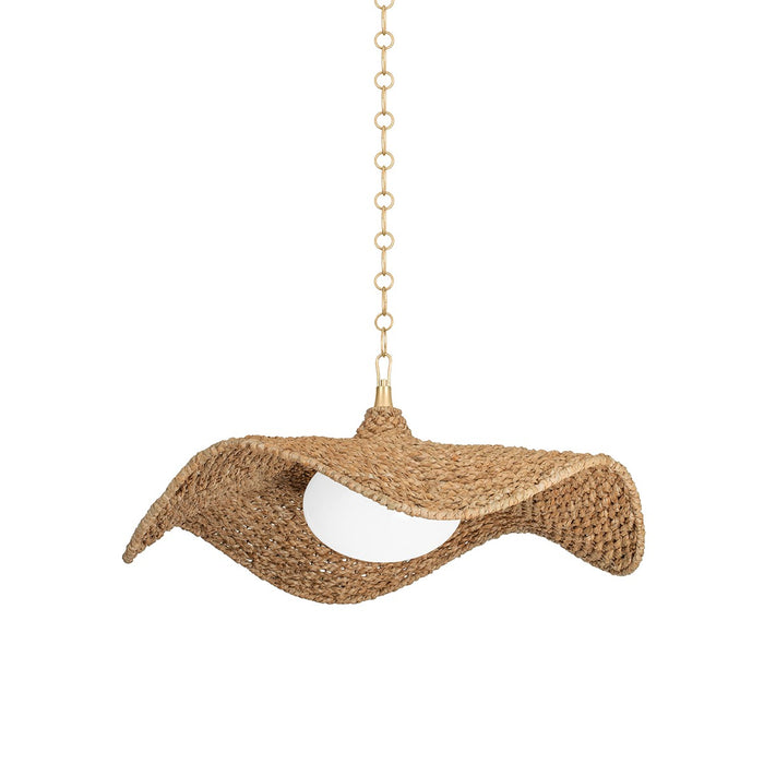 Corbett Lighting 347-44-VGL One Light Pendant, Vintage Gold Leaf