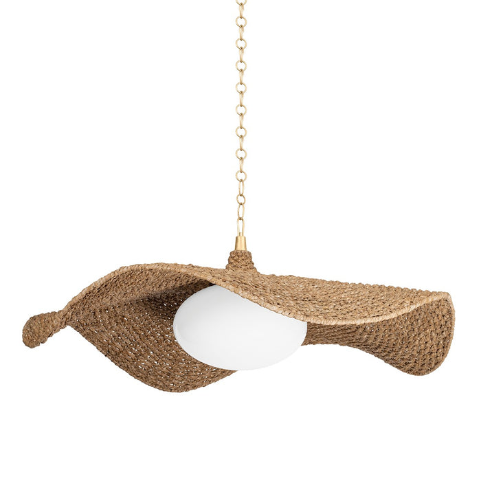 Corbett Lighting 347-59-VGL One Light Chandelier, Vintage Gold Leaf