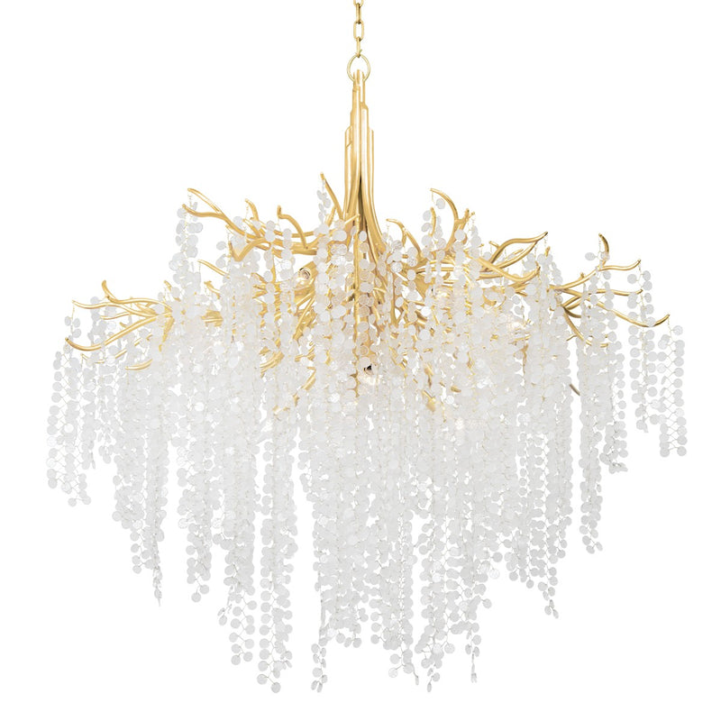 Corbett Lighting 350-49-GL 12 Light Chandelier, Gold Leaf