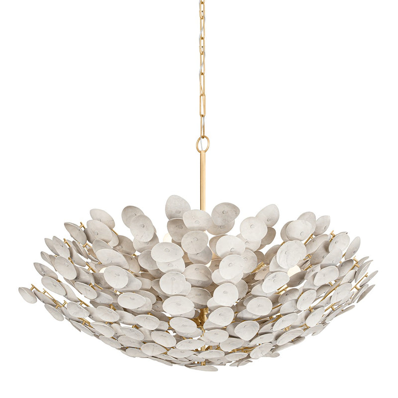 Corbett Lighting 356-49-VGL 12 Light Chandelier, Vintage Gold Leaf