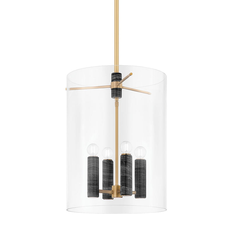 Corbett Lighting 359-22-VB Four Light Lantern, Vintage Brass