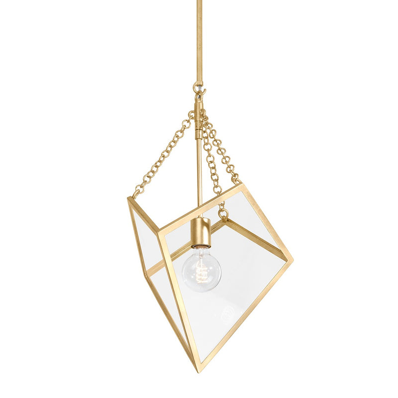 Hudson Valley 2523-VGL One Light Lantern, Vintage Gold Leaf